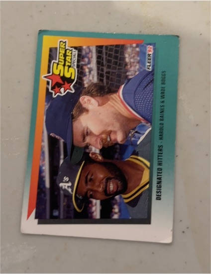 1992 Fleer #707 Harold Baines & Wade Boggs — front