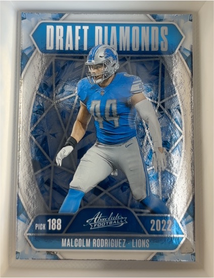 2025 Panini Absolute #DD-MRZ Malcolm Rodriguez Draft Diamonds — front