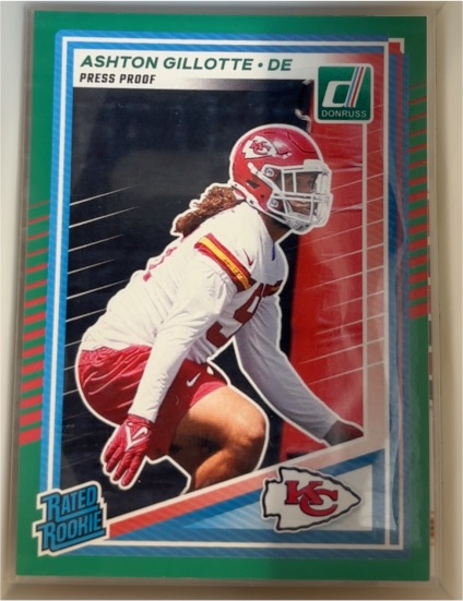 2025 Donruss #353 Ashton Gillotte Press Proof Green — front