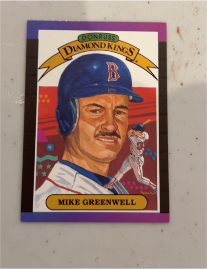 1989 Donruss Diamond Kings #1 Mike Greenwell — front