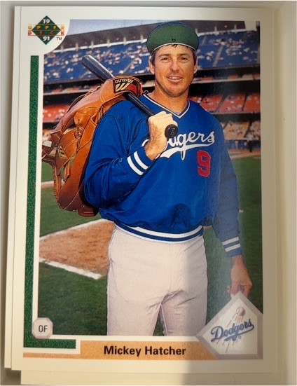 1991 Upper Deck #666 Mickey Hatcher — front