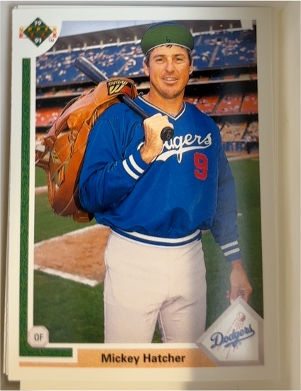 1991 Upper Deck #666 Mickey Hatcher — front