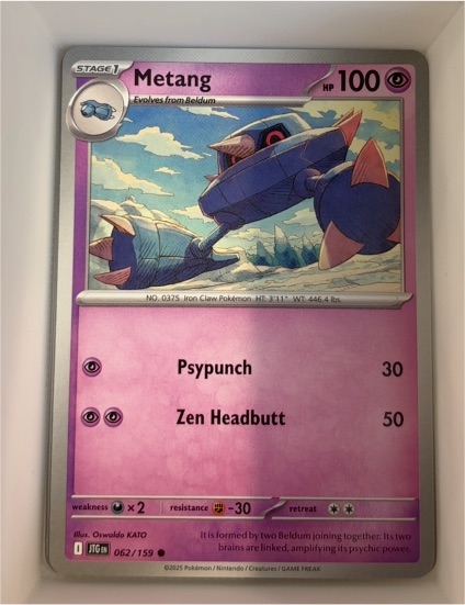 2025 Pokémon SV09: Journey Together #062 Metang — front