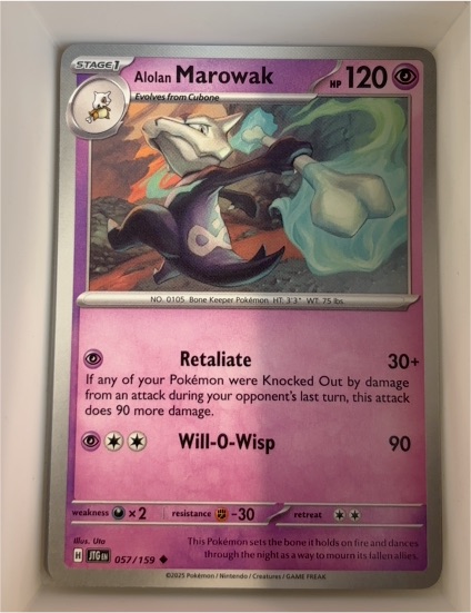 2025 Pokémon Journey Together #057 Alolan Marowak — front