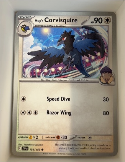 2025 Pokémon SV09: Journey Together #134 Hop's Corvisquire — front