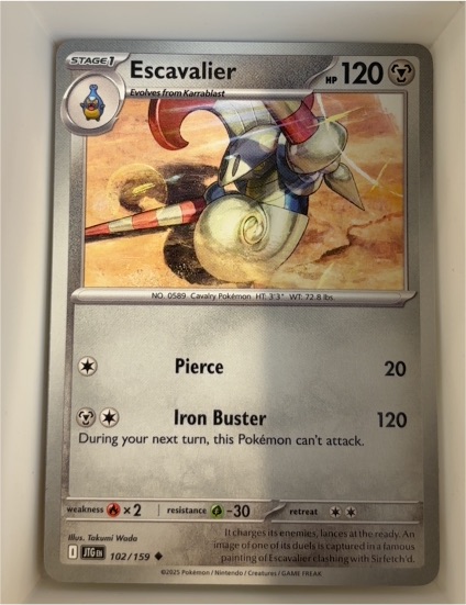2025 Pokémon Scarlet & Violet Journey Together #102 Escavalier — front