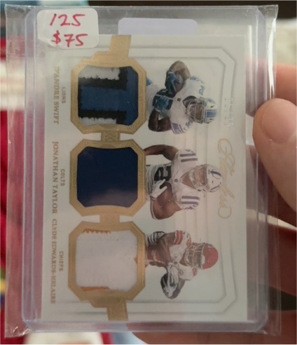 2022 Panini Flawless Collegiate Triple Patch #55 Marquise Brown CeeDee Lamb Joe Mixon — front