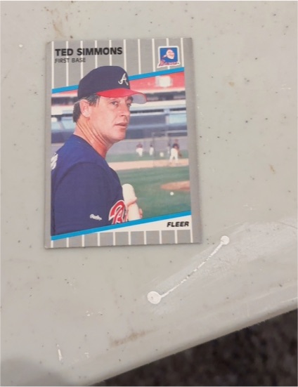 1989 Fleer #599 Ted Simmons — front