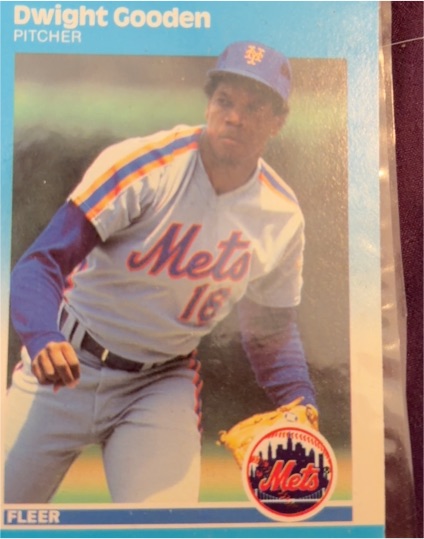 1987 Fleer #9 Dwight Gooden — front
