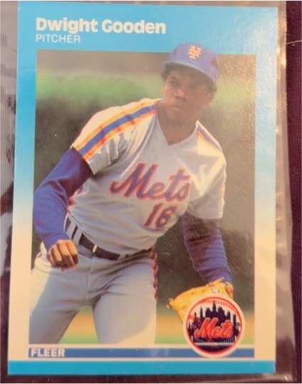 1987 Fleer #9 Dwight Gooden — front