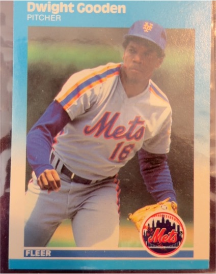 1987 Fleer #9 Dwight Gooden — front