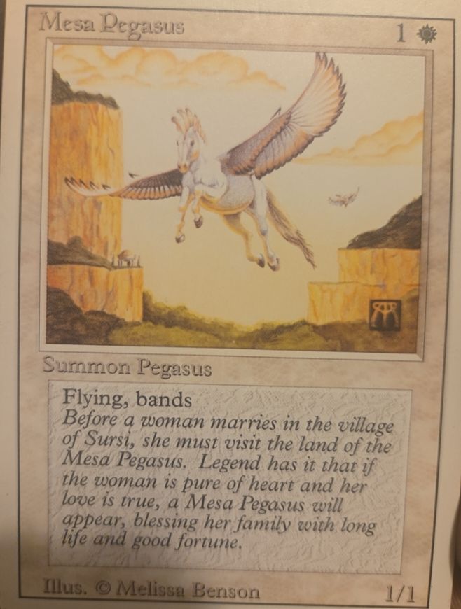 1994 Magic: The Gathering #1 Mesa Pegasus — front