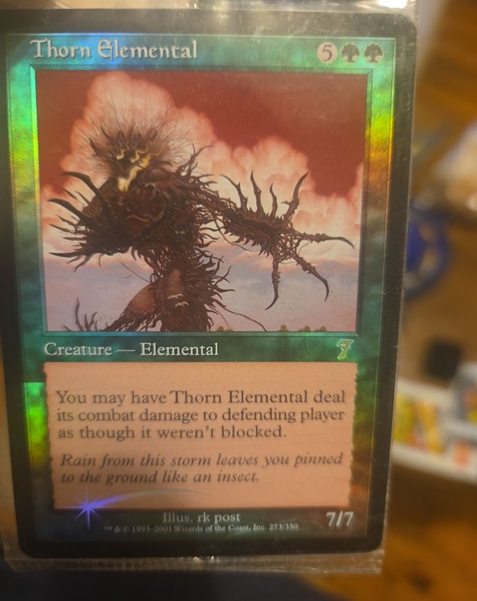 2001 Magic: The Gathering 7th Edition #273 Thorn Elemental — front
