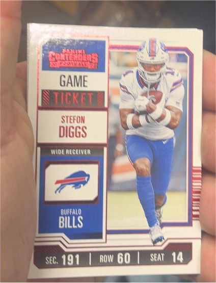 2023 Panini Contenders #12 Stefon Diggs Game Ticket Red Buffalo Bills — front