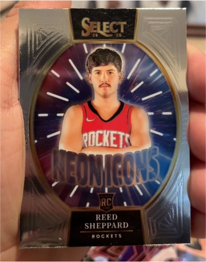 2024-25 Panini Select #13 Reed Sheppard Neon Icons — front