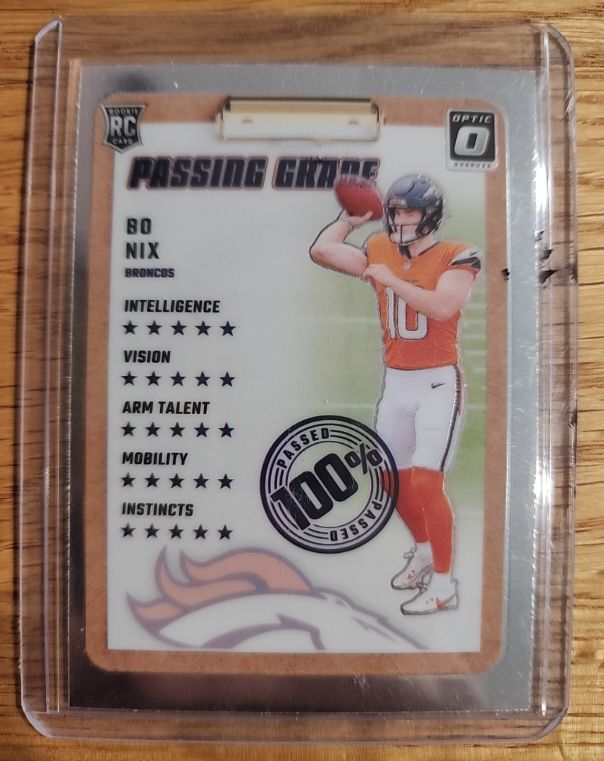 2024 Panini Donruss Optic #3 Bo Nix Passing Grade — front