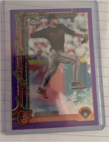 2025 Topps Chrome #167 Gunnar Henderson Purple Chrome — front