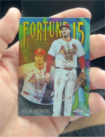 2025 Topps Chrome Update #F15-16 Nolan Arenado Fortune 15 — front