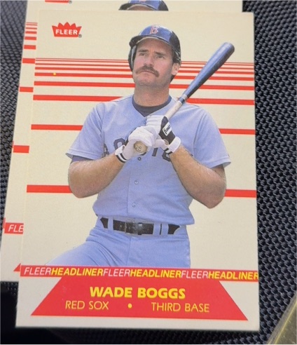 1987 Fleer Headliner #1 Wade Boggs — front