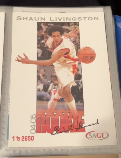 2004 Sage Rookies #19 Shaun Livingston — front