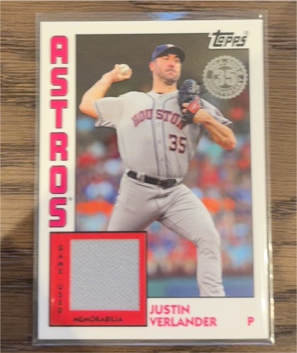 2019 Topps 1984 #84R-JVE Justin Verlander — front