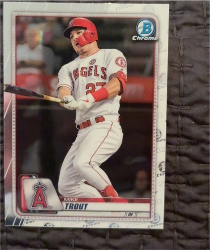 2020 Bowman Chrome #1 Mike Trout — front