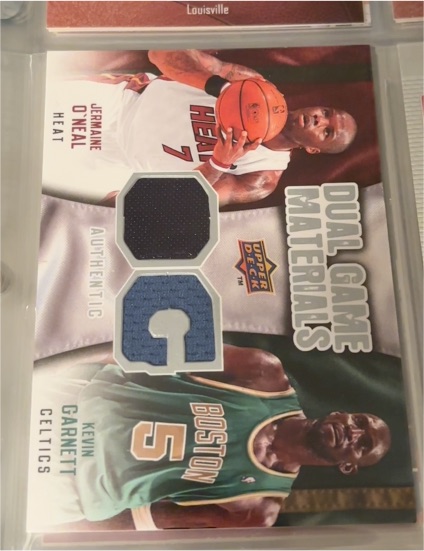 2009-10 Upper Deck Dual Game Materials #DGGO Jermaine O'Neal / Kevin Garnett — front