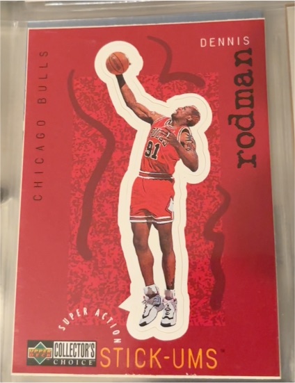 1997-98 Upper Deck Collector's Choice Stick-Ums #S4 Dennis Rodman — front