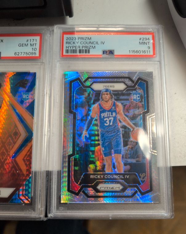 2023 Panini Prizm #294 Ricky Council IV Hyper Prizm — front