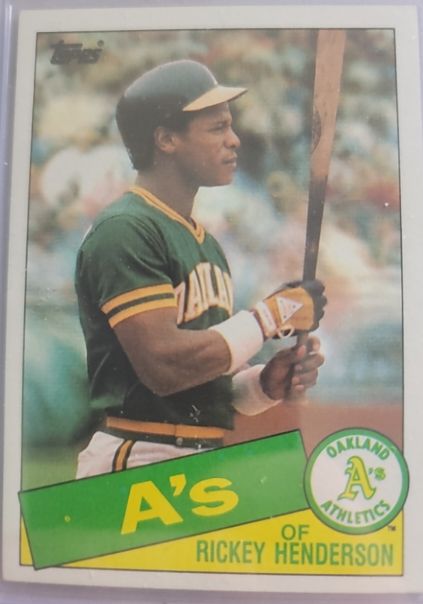1985 Topps #115 Rickey Henderson — front