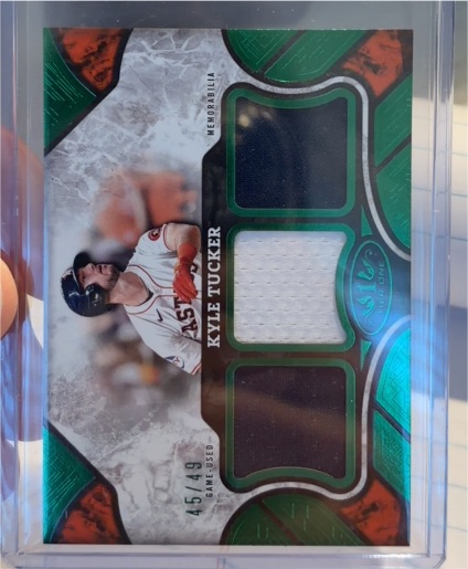 2025 Topps Tier One Triple Relics Green #T1TR-KT Kyle Tucker — front