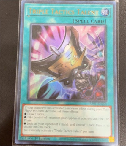 2020 Yu-Gi-Oh! RA01-EN063 Triple Tactics Talent — front