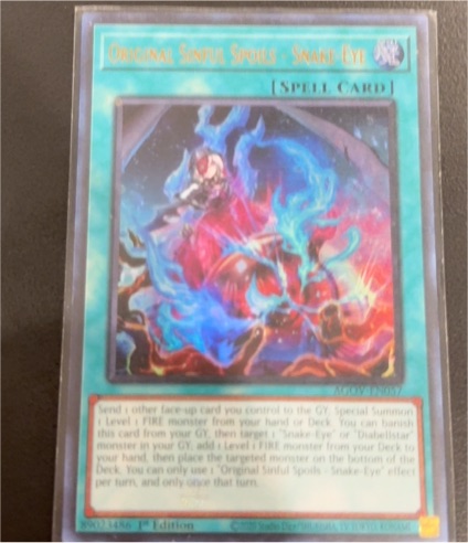 2020 Yu-Gi-Oh! AC01-EN034 Original Sinful Spells - Snake Eye — front