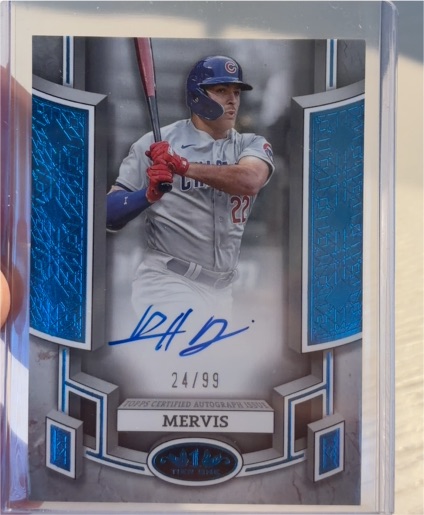 2024 Topps Tier One Break Out Auto Blue Foil #BOA-MME Matt Mervis #24/99 — front