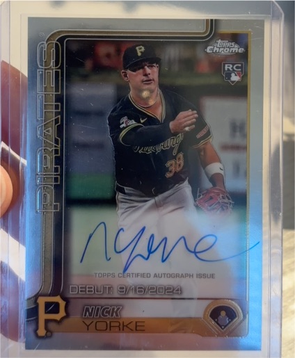 2025 Topps Chrome Rookie Autographs #CRDA-NY Nick Yorke — front
