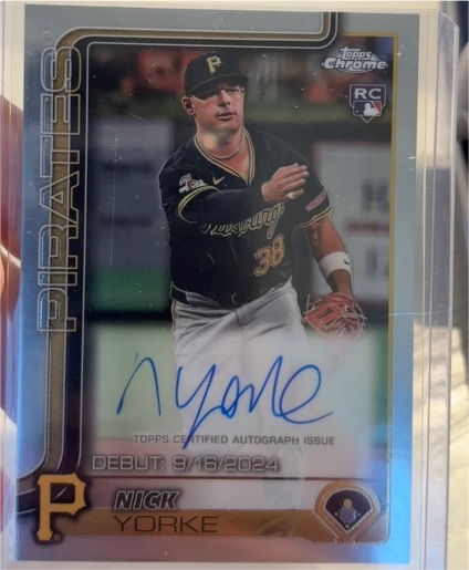 2025 Topps Chrome Update #CRDA-NY Nick Yorke Rookie Debut Autograph — front