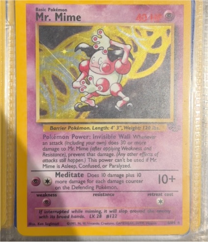 1995 Pokémon Jungle #22 Mr. Mime — front