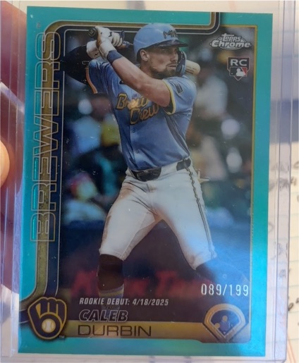 2025 Topps Chrome Update #US59 Caleb Durbin Rookie Debut — front