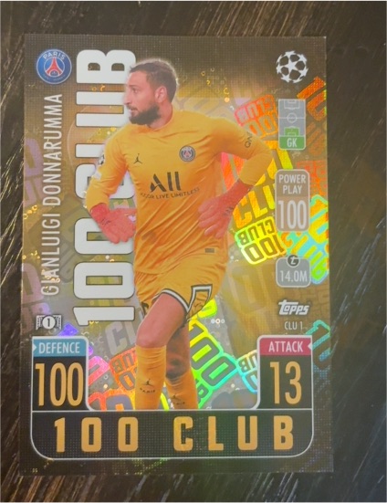 2021-22 Topps Match Attax 100 Club #CLU1 Gianluigi Donnarumma — front