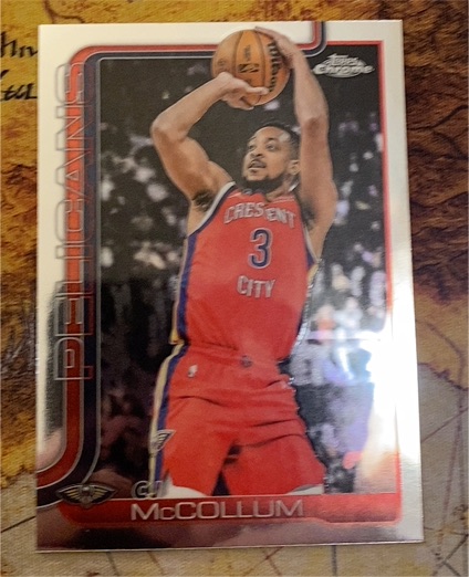 2025-26 Topps Chrome #136 CJ McCollum — front