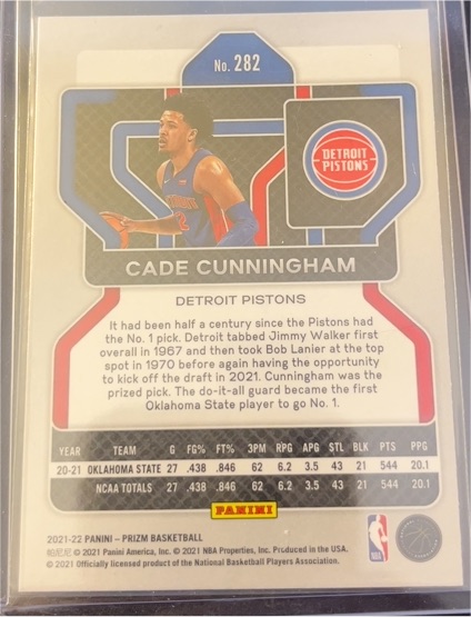 2021-22 Panini Prizm #282 Cade Cunningham — front