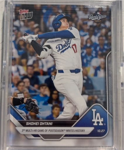 2025 Topps Now #903 Shohei Ohtani 3rd Multi-HR Game of Postseason — front