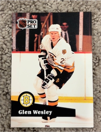 1991-92 Pro Set #1 Glen Wesley — front