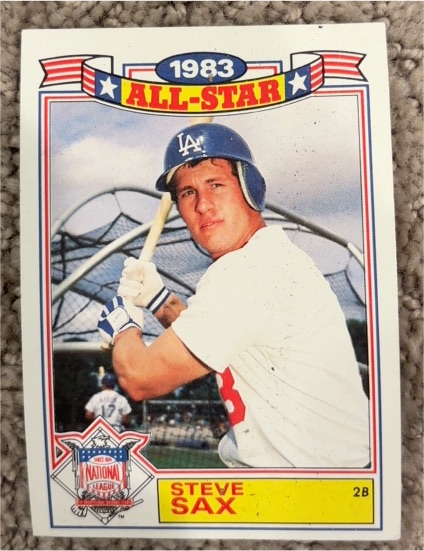 1984 Topps Glossy All-Stars #14 Steve Sax — front