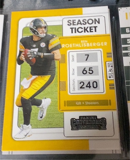 2021 Panini Contenders Season Ticket #82 Ben Roethlisberger — front