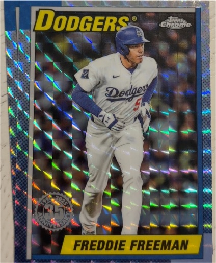 2025 Topps Chrome Update #90CU-6 Freddie Freeman 1990 Anniversary — front