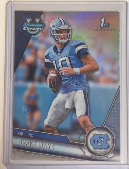 2023 Bowman University Chrome #200 Drake Maye — front