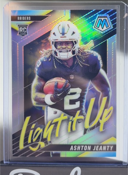 2025 Panini Mosaic #13 Ashton Jeanty Light It Up Silver — front