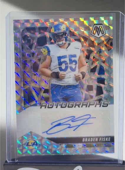 2025 Panini Mosaic #AMC-BFE Braden Fiske Autograph Mosaic Silver — front