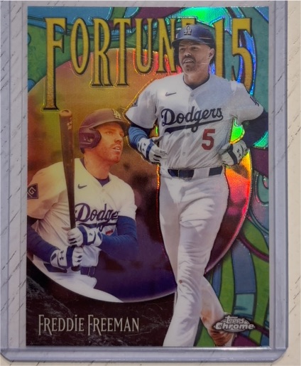 2025 Topps Chrome Update #F15-13 Freddie Freeman Fortune 15 — front